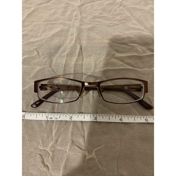 Chelsea Morgan Accessories - chelsea morgan eyeglasses Frames Woman's Metal Brown Flower Cut Backs EUC